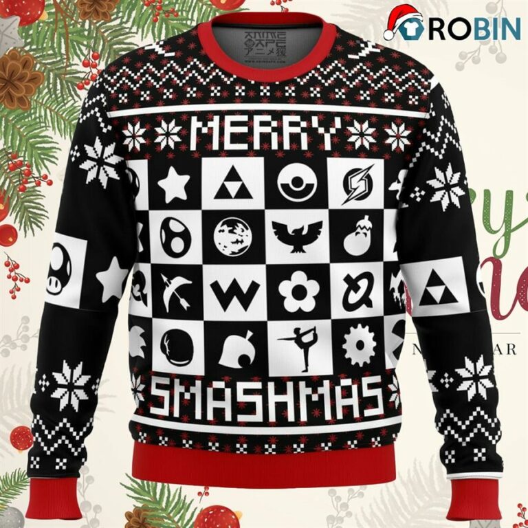 Merry Smashmas Super Smash Bros Ugly Christmas Sweatshirt, Sweater
