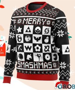 Merry Smashmas Super Smash Bros Ugly Christmas Sweatshirt, Sweater