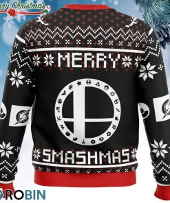 merry smashmas super smash bros ugly christmas sweater 3 edniP