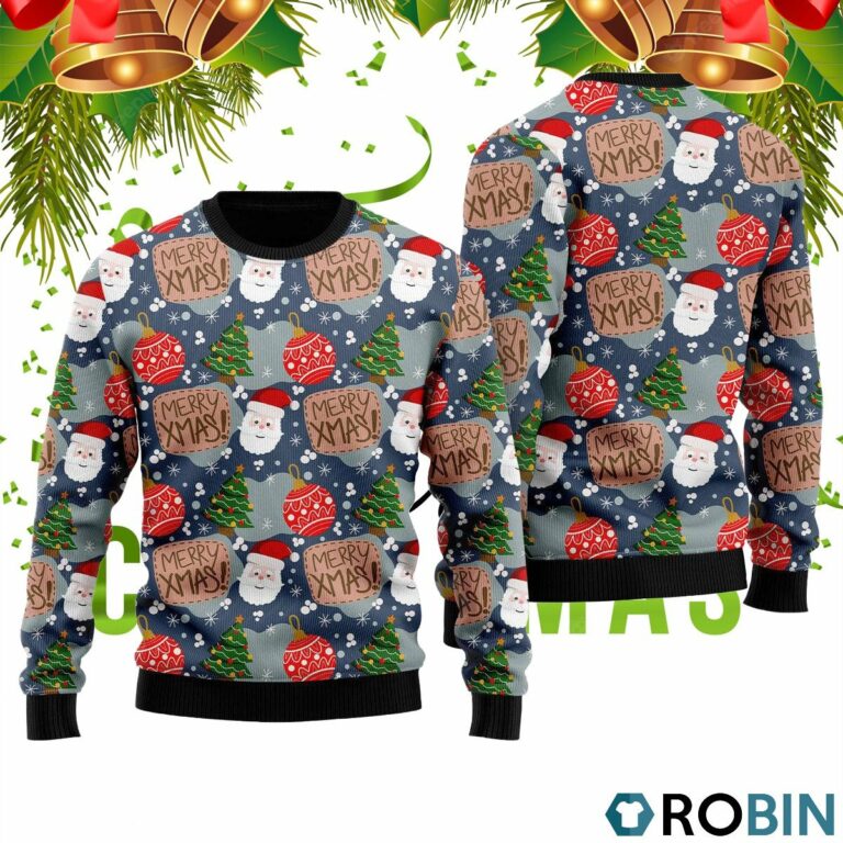 Merry Xmas Funny Santa 3D Print Ugly Christmas Sweater RB2422