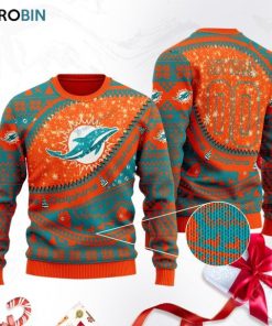 miami dolphins football ugly christmas sweater sweatshirt swt ilp8mx