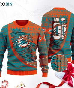 miami dolphins football ugly christmas sweater sweatshirt swt zfbtwg