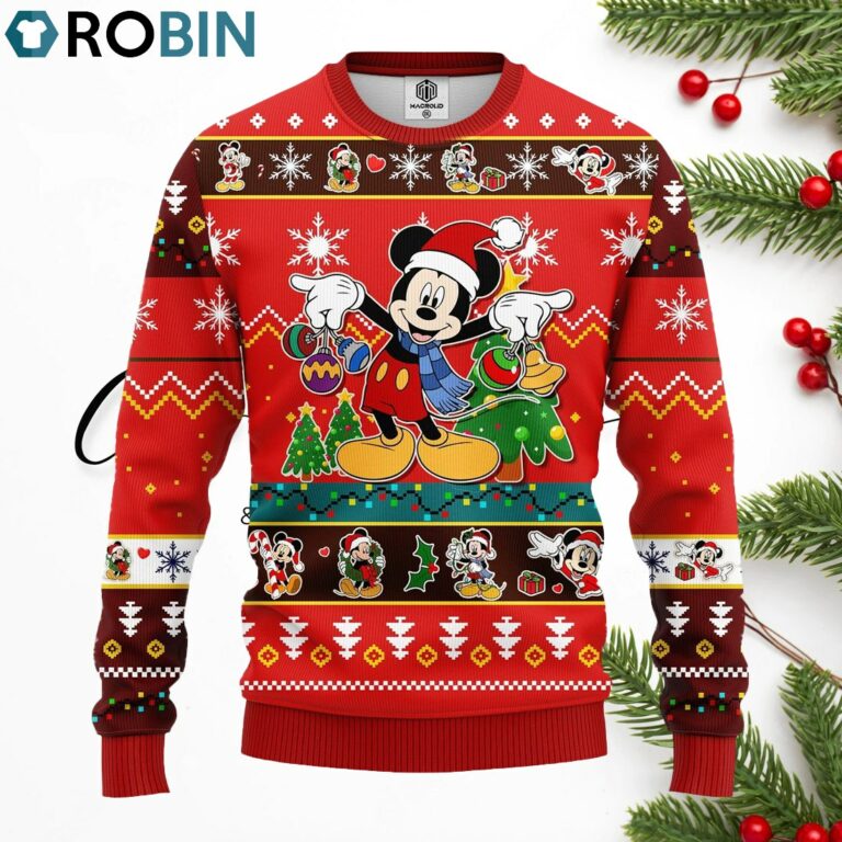 Mice Ugly Christmas Sweater Red