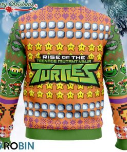 michelangelo rise of the teenage mutant ninja turtles ugly christmas sweater 3 uwuRN