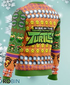 michelangelo rise of the teenage mutant ninja turtles ugly christmas sweater 4 vcJAe