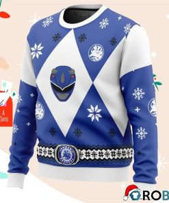 Mighty Morphin Power Rangers Blue Ugly Christmas Sweatshirt, Sweater Mighty Morphin Power Rangers Blue Ugly Christmas Sweatshirt, Sweater