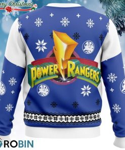 mighty morphin power rangers blue ugly christmas sweater 3 NMeQz