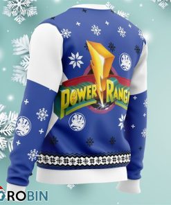 mighty morphin power rangers blue ugly christmas sweater 4 u6kiD