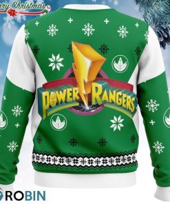 mighty morphin power rangers green ugly christmas sweater 3 Lg3MX