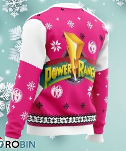 mighty morphin power rangers pink ugly christmas sweater 4 MP29Y