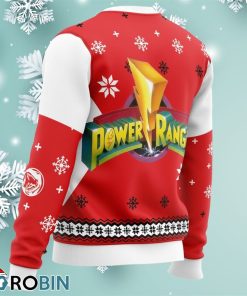 mighty morphin power rangers red ugly christmas sweater 4 fOZyc