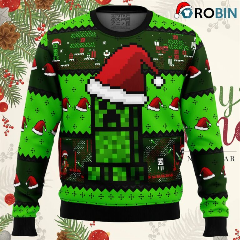Minecraft Creepr Ugly Christmas Sweatshirt, Sweater