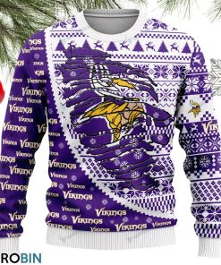 Minnesota Vikings Football Ugly Christmas Sweater, Sweatshirt SWT100 Minnesota Vikings Football Ugly Christmas Sweater, Sweatshirt SWT100