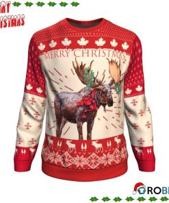 Moose Canada Ugly Sweatshirt, Sweater