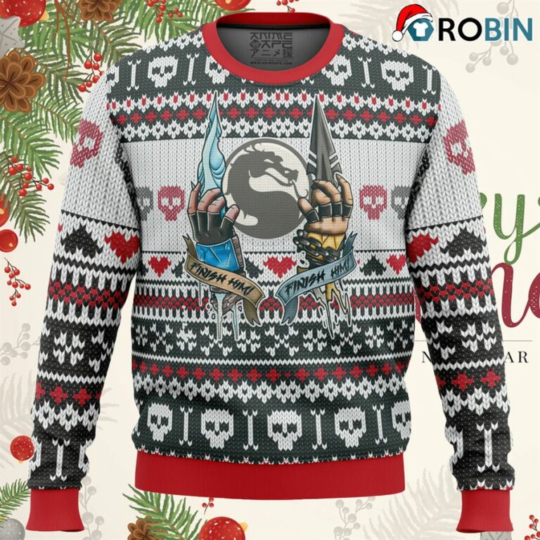 Mortal Kombat Finish Him Ugly Christmas Sweater