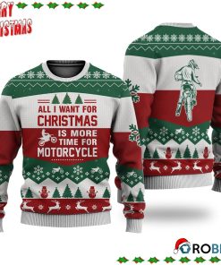 Motorcycle All I Want For Christmas Ugly Sweatshirt, Sweater