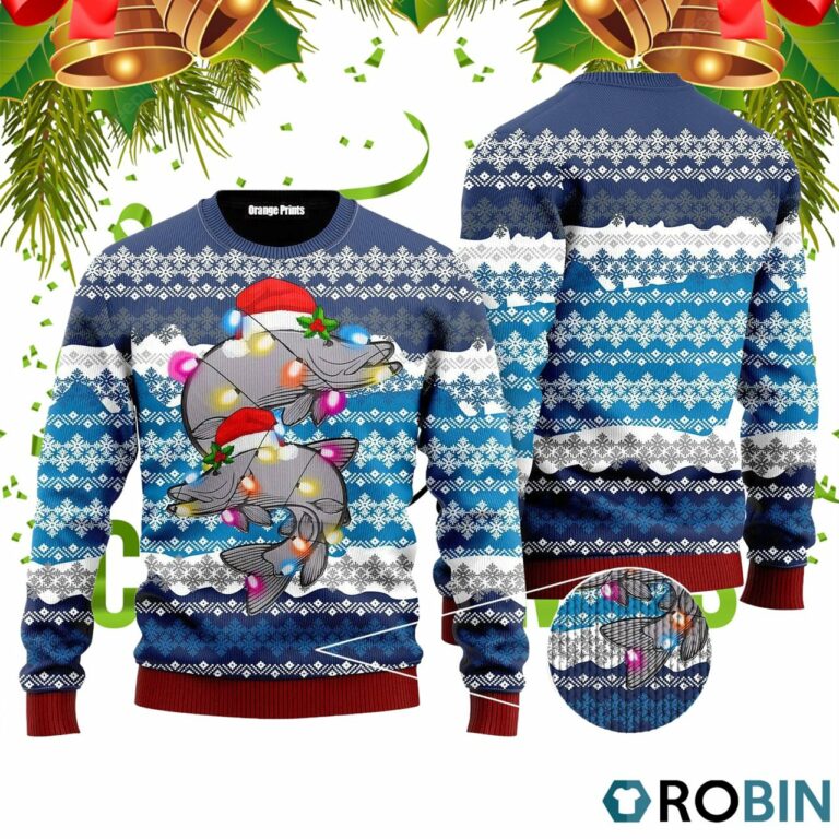 Musky Fishing Christmas 3D Print Ugly Christmas Sweater RB4055