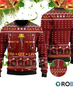 Must Be Italian Fra Gee Lay 3D Print Ugly Christmas Sweater RB4438 Must Be Italian Fra Gee Lay 3D Print Ugly Christmas Sweater RB4438