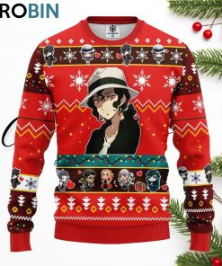 muzan kibutsuji christmas demon slayer anime ugly christmas sweater red 1 nejdsh