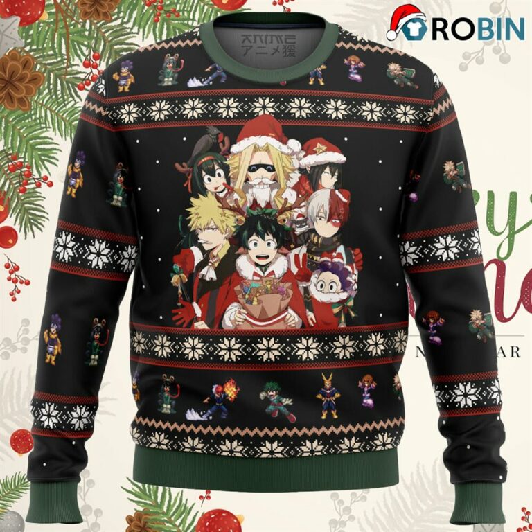 My Hero Academia Boku No Holiday Ugly Christmas Sweatshirt, Sweater