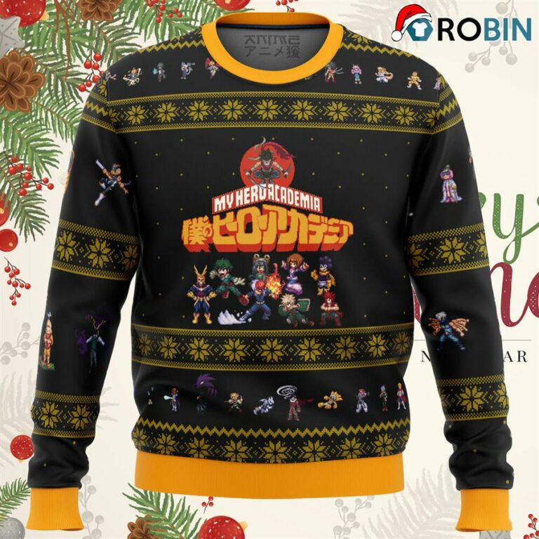 My Hero Academia Boku No Sprites Ugly Christmas Sweatshirt, Sweater