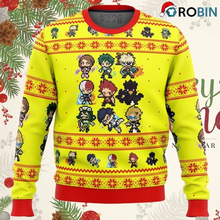 My Hero Academia Boku No Sprites Ugly Christmas Sweatshirt, Sweater ...