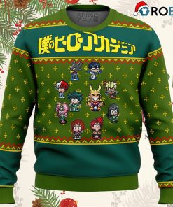 My Hero Academia Sprites Ugly Christmas Sweatshirt, Sweater