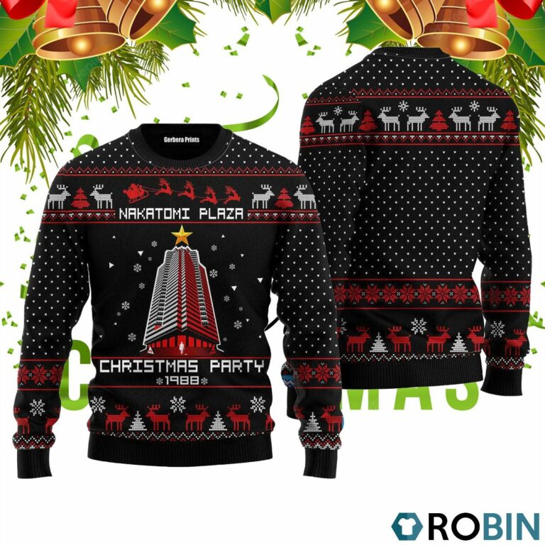 Nakatomi Plaza Christmas Party 3D Print Ugly Christmas Sweater RB4708