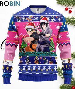 naruto sasuke ugly christmas sweater 1 chfhuh