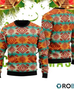 Native American Fabric Pattern Ugly Christmas Sweater RB2443