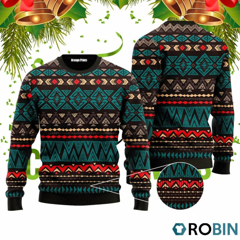 Native Aztec Navajo 3D Print Ugly Christmas Sweater RB4053