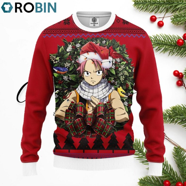 Natsu Dragneel Fairy Tail Noel Merry Christmas Ugly Christmas Sweater