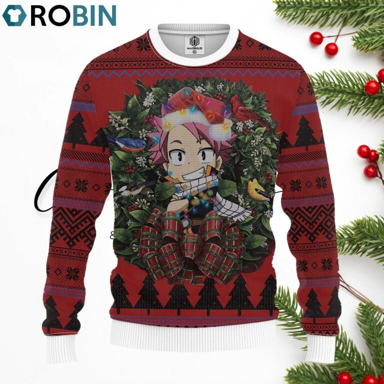 Natsu Fairy Tail Merry Christmas Ugly Christmas Sweater