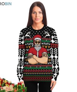 naughty santa bouncer ugly christmas sweatshirt sweater 3 yfnlbl