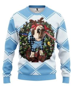 Ncaa North Carolina Tar Heels Pug Dog Ugly Christmas Sweater RB4354