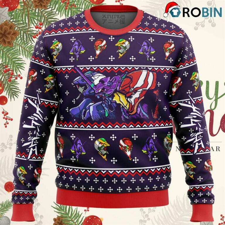 Neon Genesis Evangelion Evas Ugly Christmas Sweatshirt, Sweater