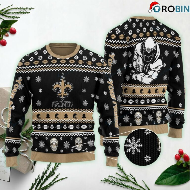 New Orleans Saints Personalized Ugly Xmas Sweaters 35RBSW