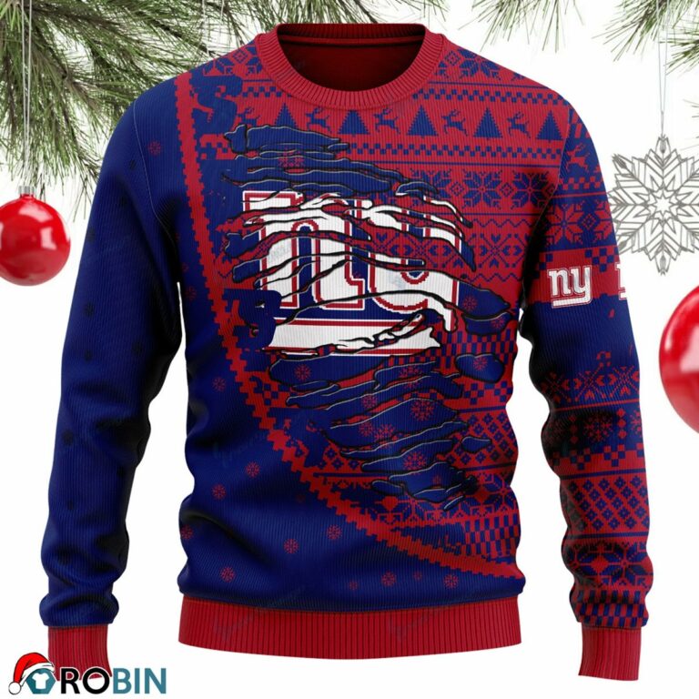 New York Giants Football Ugly Christmas Sweater, Sweatshirt 138RBSW