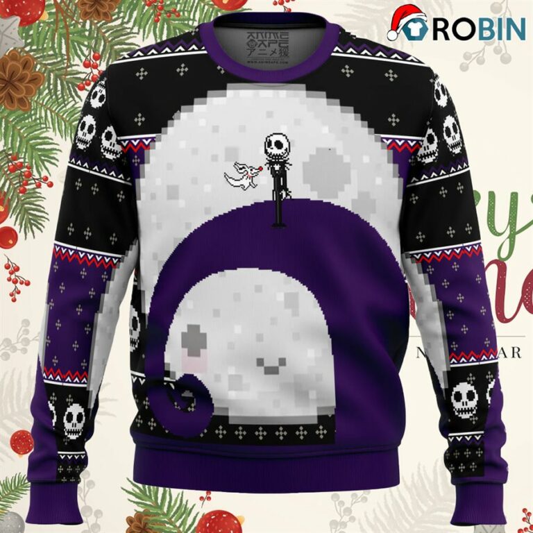 Nightmare Before Christmas Jack Moon Ugly Christmas Sweater