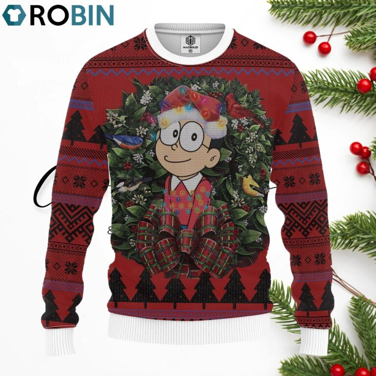 Nobita Doraemon Merry Christmas Ugly Christmas Sweater