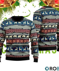Nordic Style Fabric Patchwork Christmas Pattern Ugly Christmas Sweater RB2024