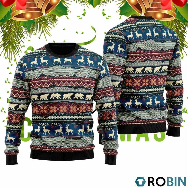 Nordic Style Fabric Patchwork Christmas Pattern Ugly Christmas Sweater RB2024