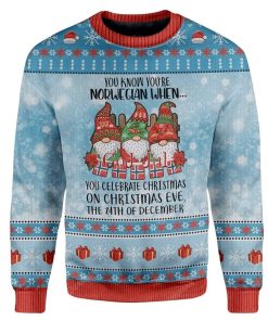 Norwegian All Over Print Ugly Sweatshirt, Sweater
