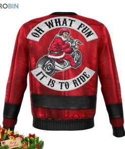 Oh What Fun It Is To Ride Biker Christmas Ugly Sweater