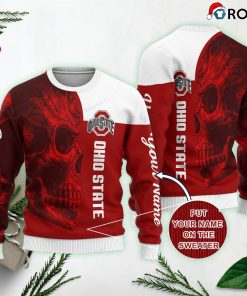 Ohio State Buckeyes Football Skull Ugly Xmas Sweaters SWT14 Ohio State Buckeyes Football Skull Ugly Xmas Sweaters SWT14