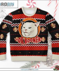 ok boomer funny ugly sweater 60 OUHSf