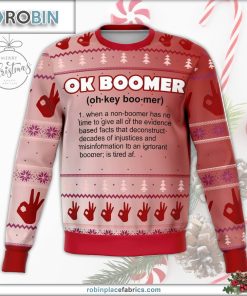 ok boomer mean ugly christmas sweater 59 dr0mz