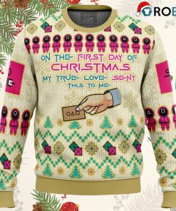 on the first day of christmas squid game christmas sweater 1 e10Q5