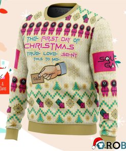 On The First Day Of Christmas Squid Game Christmas Sweater