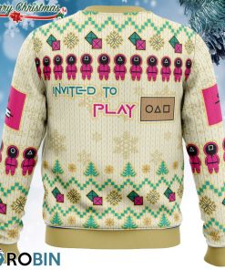 on the first day of christmas squid game christmas sweater 3 yjsUl